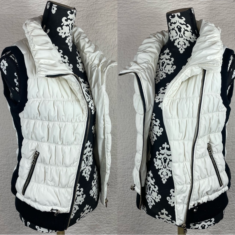 🔥Calvin Klein Puffer Vest Mock Neck Asymmetrical Full zip Vest  Women’s Size S